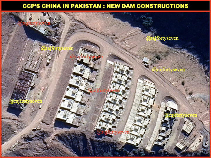 rajfortyseven's tweet image. #CCP’s #China in #TerroristNation #Pakistan constructing another dam at #Barkot barely 8km from #POJandK &amp;amp; 40km from #LoC.