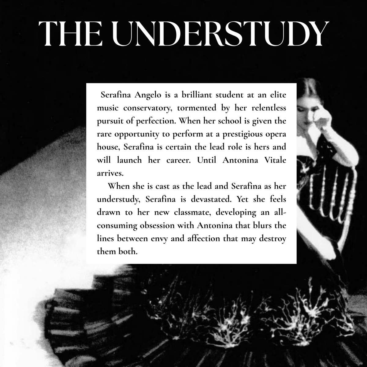 sarahlwriting's tweet image. THE UNDERSTUDY 

In the glamorous opera world, Serafina and Antonina are bound by rivalry and a list of secrets, including their affair. Serafina’s devotion forces her to confront how far she is willing to go for Antonina and what she is willing to lose. #Questpit #Q #A #LF #HR