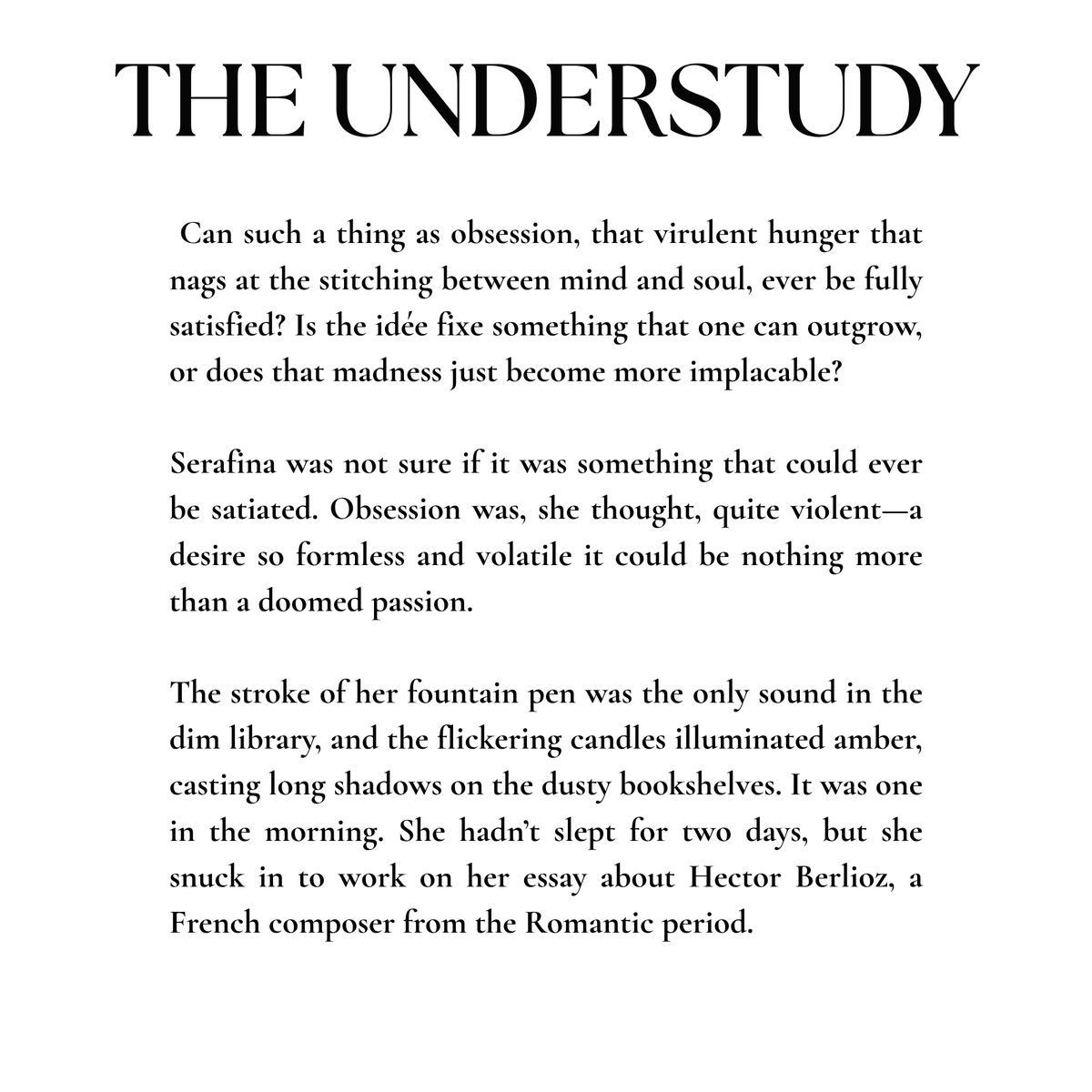 sarahlwriting's tweet image. THE UNDERSTUDY 

In the glamorous opera world, Serafina and Antonina are bound by rivalry and a list of secrets, including their affair. Serafina’s devotion forces her to confront how far she is willing to go for Antonina and what she is willing to lose. #Questpit #Q #A #LF #HR