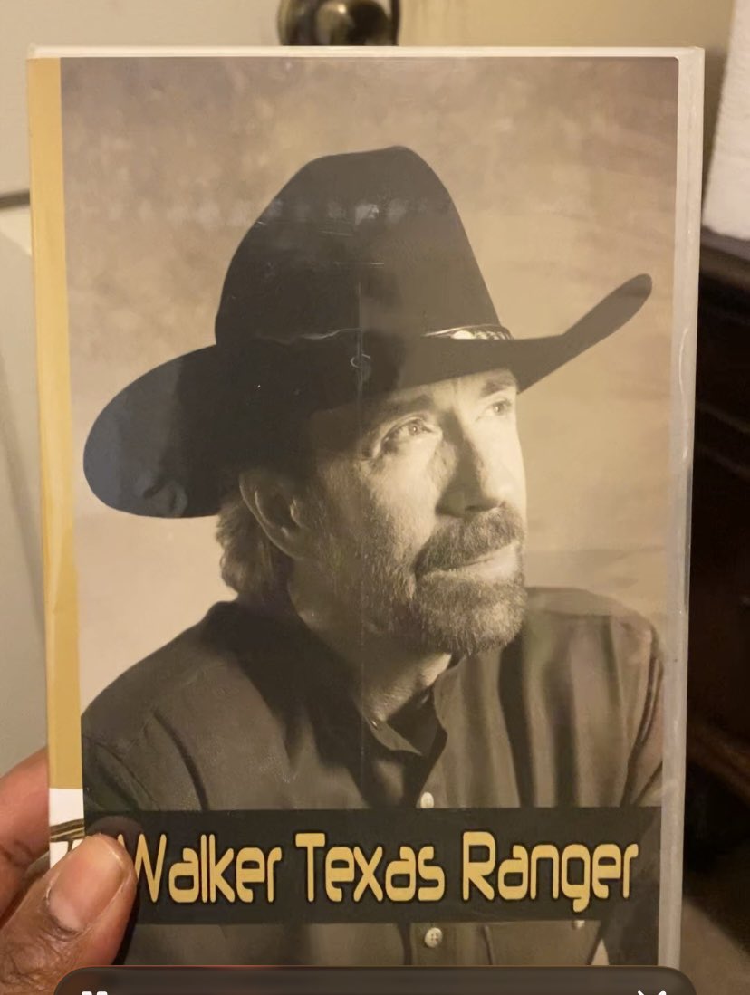 CousinSugarfoot's tweet image. Well Staycation day #3, went through some closets to clean them out, send stuff to goodwill and came across some bootleg Walker Texas Ranger  DVDs🤣😭🤣😭