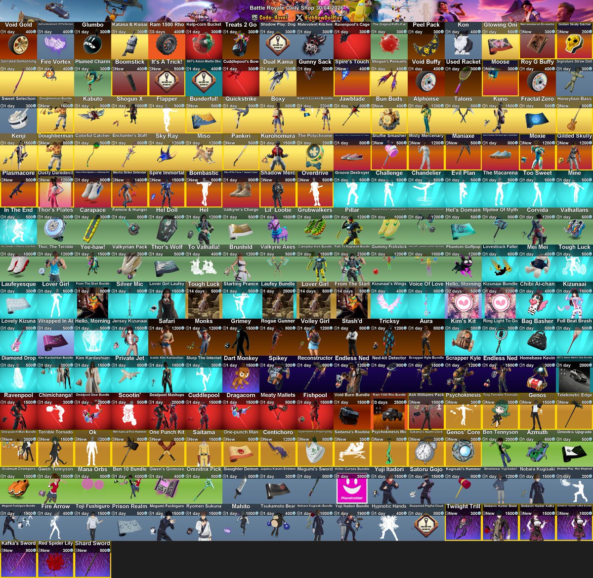 stw_leaks's tweet image. Tienda de Battle Royale 29/04/26 y Alertas de Salvar el Mundo - Battle Royale Store 29/04/26 and Save The World Alerts 

CODE: LoCoX-1987 

#Fortnite 
#BattleRoyale 
#SaveTheWorld