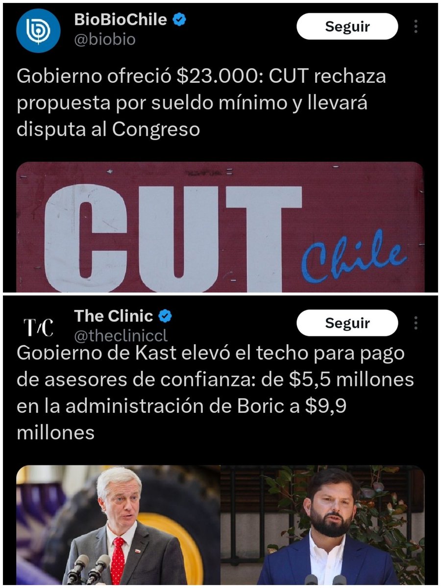 José Kast propone un aumento del Salario Mínimo de 23 míl pesos 
Mientras que a sus asesores les aumentará más de 4 millones de pesos sus salarios ...

Como era ,no hay plata ???