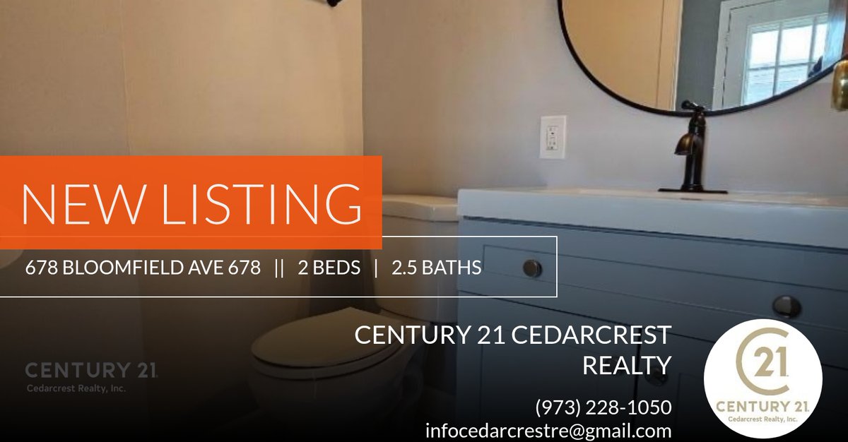cedar_crest's tweet photo. 📍 New Listing 📍 Take a look at this fantastic new property that just hit the market located at 678 Bloomfield Ave 678 in West Caldwell Twp.. Reach out here or at 973-228-1050 for more information

John J. Sass, GRI
Broker of Reco... https://t.co/BPaNQ1GVZb https://t.co/gsHzWvMPpn
