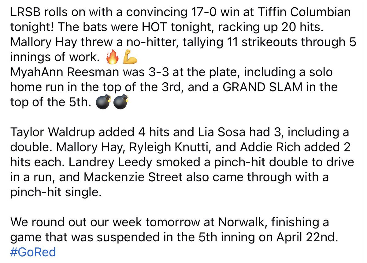 Bellevue Lady Red Softball tweet media