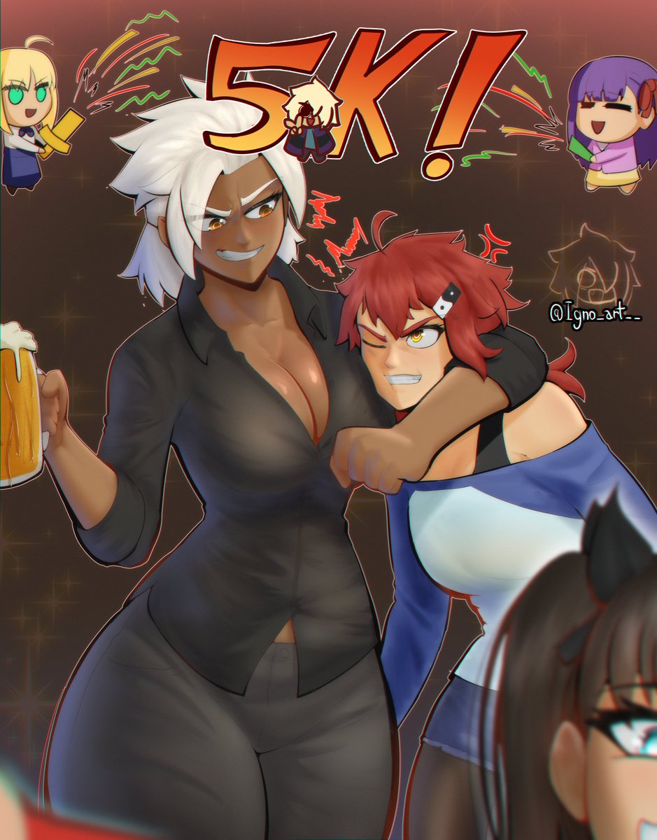 Igno_art__'s tweet photo. thanks for 5k for real now!
the gang is partying and getting along.... I think? https://t.co/v4xAlXbGKZ