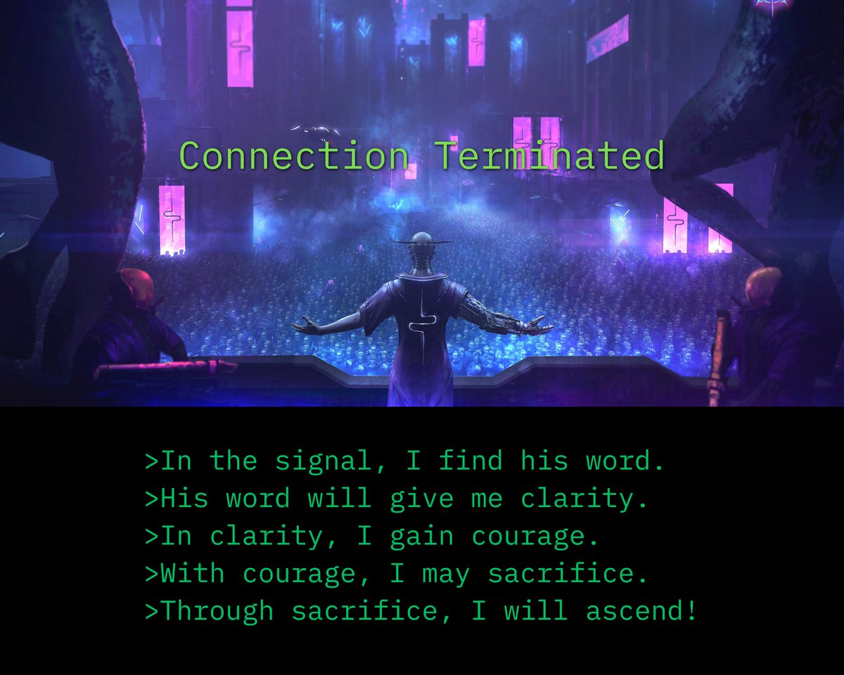ItsJohnDulak's tweet image. #QUESTPIT #Q #A #SF #T 

 LIVE FREE DIE HARD x GHOST IN THE SHELL  

🏃‍♂️Thrilling action 
🏙️Cyberpunk Setting
✝️Digital Cults
🕵️‍♂️Morally Grey Protagonist 
📷84k Words

CONNECTION TERMINATED