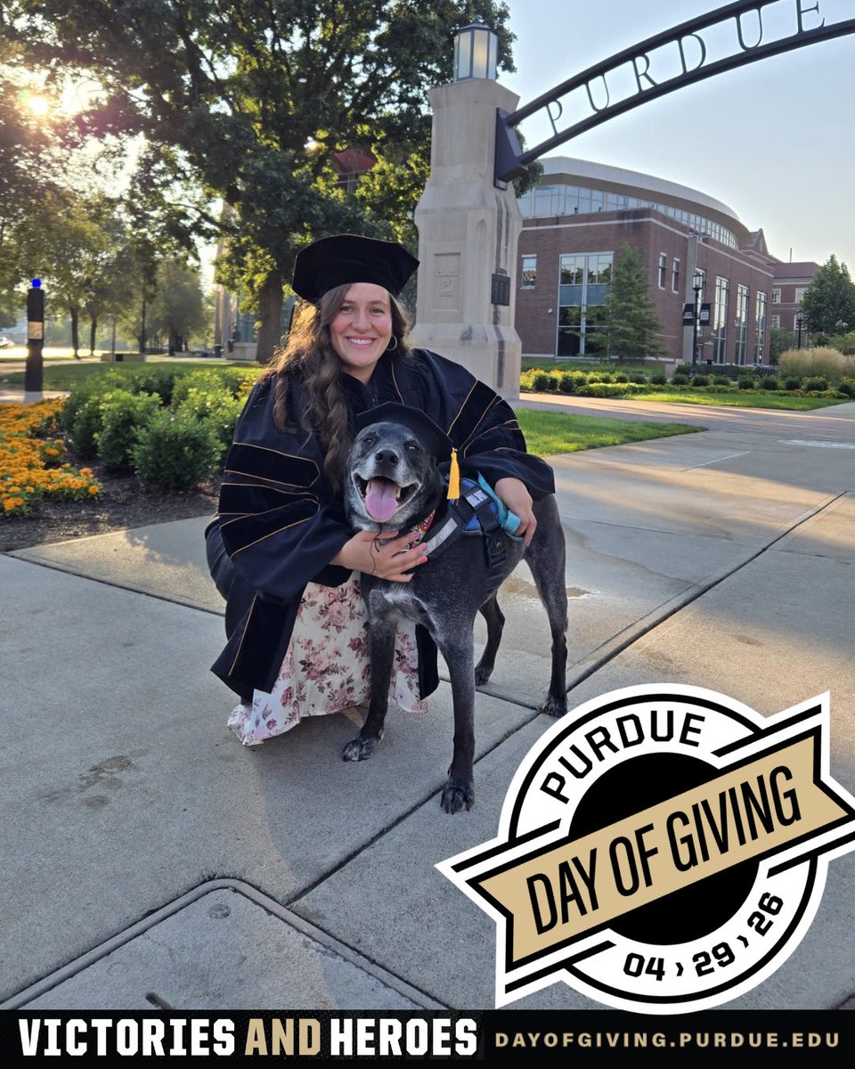 CSAPurdue's tweet photo. Move over, there’s a new Doctor in the house! 🎓🐾

Meet DogThor, who just “graduated” with his PhD in Paw-litical Science! At CSAP, we believe in supporting every member of our family through their toughest academic journeys.

#PurdueDayOfGiving #CSAPurdue #PurduePets https://t.co/jjNHEgi24o