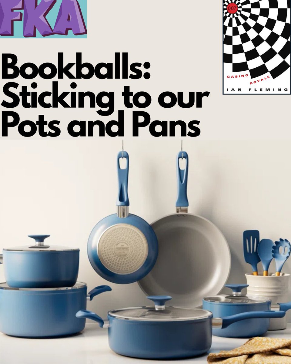 fkathepod's tweet photo. Check out our new episode, "Bookballs: Sticking to Our Pots and Pans," where we continue discussing Ian Fleming's "Casino Royale" - from 1953.

This week, we get into James Bond's views of different types of people. (They're pretty bad!)

Follow us everywhere @fkathepod! https://t.co/GYWU101aBP