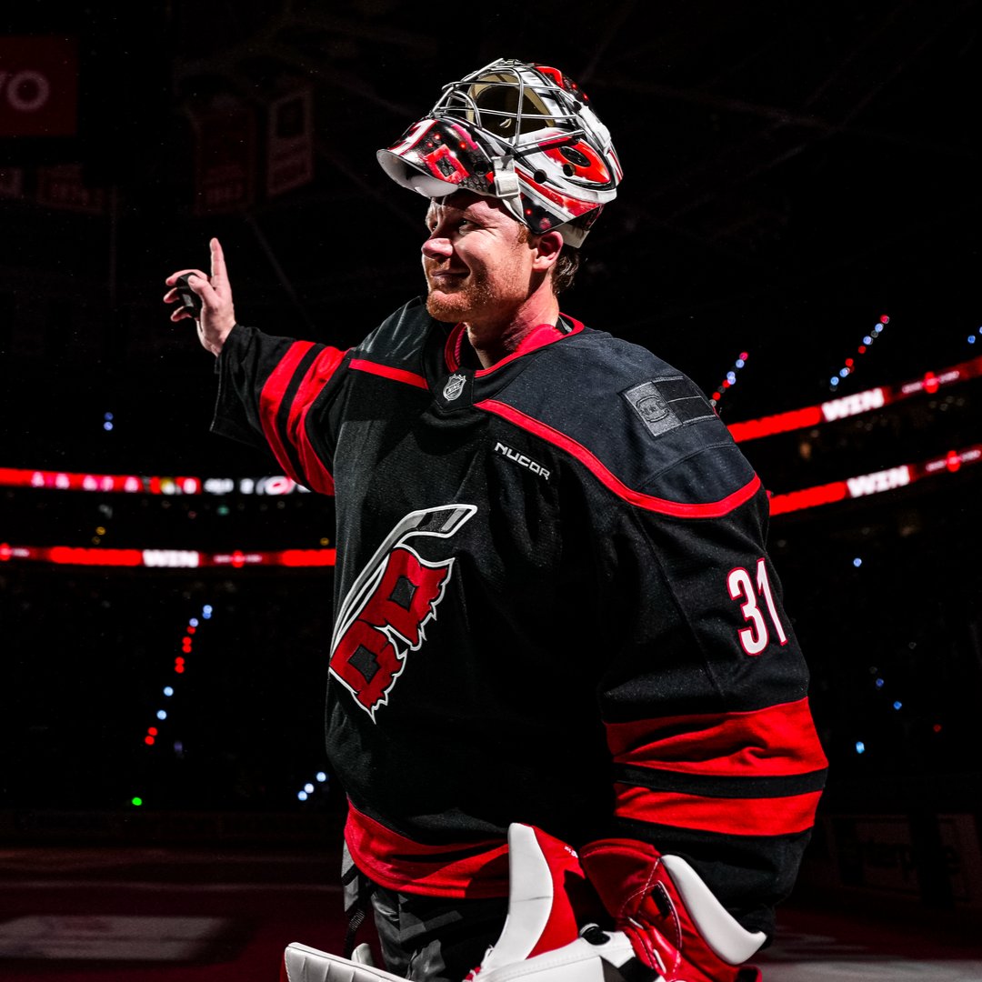 Canes's tweet photo. “Every time you make a save, you get to give the boys a new chance to score.”

Allowing only five goals in over 273 minutes of work, Freddie Andersen had a Round 1 to remember - and hopes to keep it going.

Read » https://t.co/Q6q5ZVLzEp https://t.co/FV96MXApes