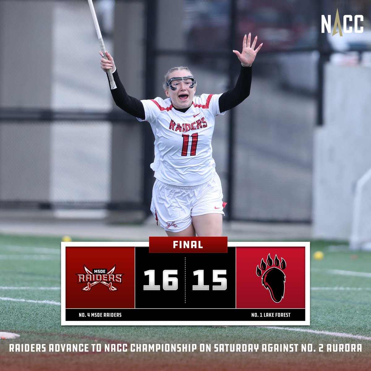 MSOE_Raiders's tweet photo. 𝑺𝑼𝑹𝑽𝑰𝑽𝑬. 𝑨𝑵𝑫. 𝑨𝑫𝑽𝑨𝑵𝑪𝑬. 

@msoewlax stuns top seed Lake Forest as Ashlyn Bode scores with 5.9 seconds remaining to advance to the NACC Championship for the first time in program history!

#TheRaiderWay #d3lax https://t.co/zhJ21Q3mtF