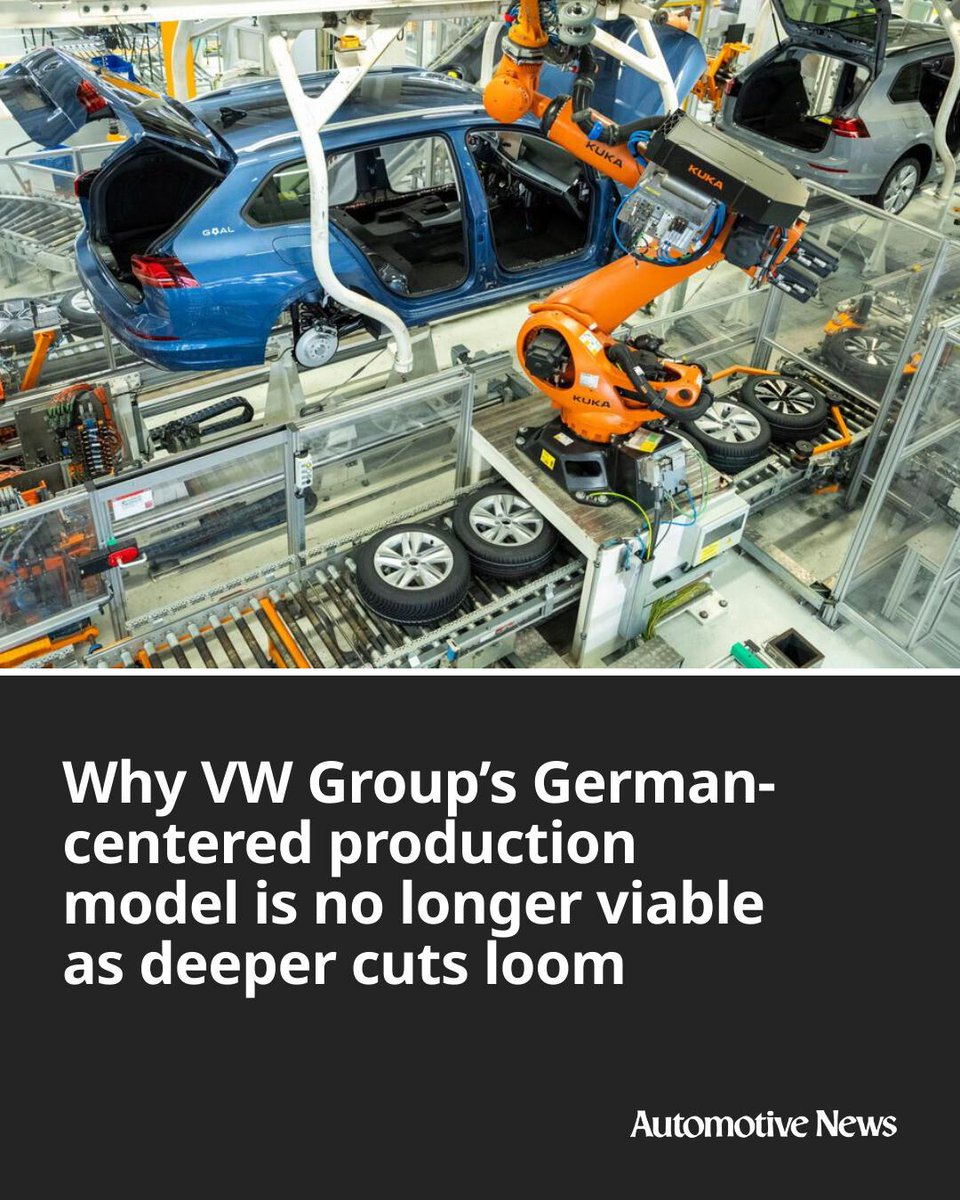 Automotive_News's tweet image. Volkswagen Group’s top leadership concluded that the automaker’s long-standing business model is no longer sustainable, setting the stage for deeper restructuring, capacity reductions and a sharper shift toward local production.

#VW #Volkswagen #automotive #autoindustry