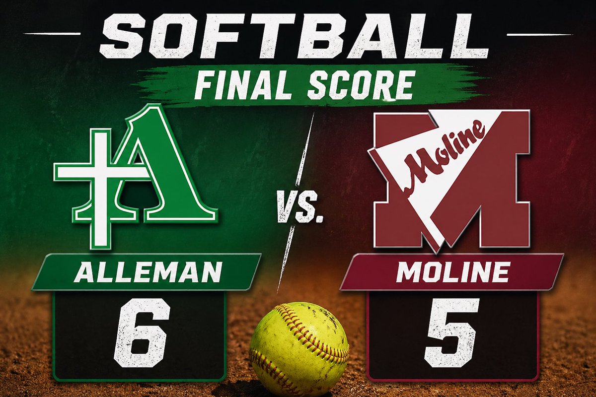 SoftballAlleman's tweet photo. 4/28/26
Alleman completes the sweep of Moline!
Izzy Schneider 1-3,SB
Sydnee Ganahl 1-2, 2 RBI
Kendall Possin 2-2
Grace Thompson 1-3
@IsabelSchn78753 @sydneeganahl7 @Kendallpossin_2 @GraceT_2029 https://t.co/X9gNevRRUl