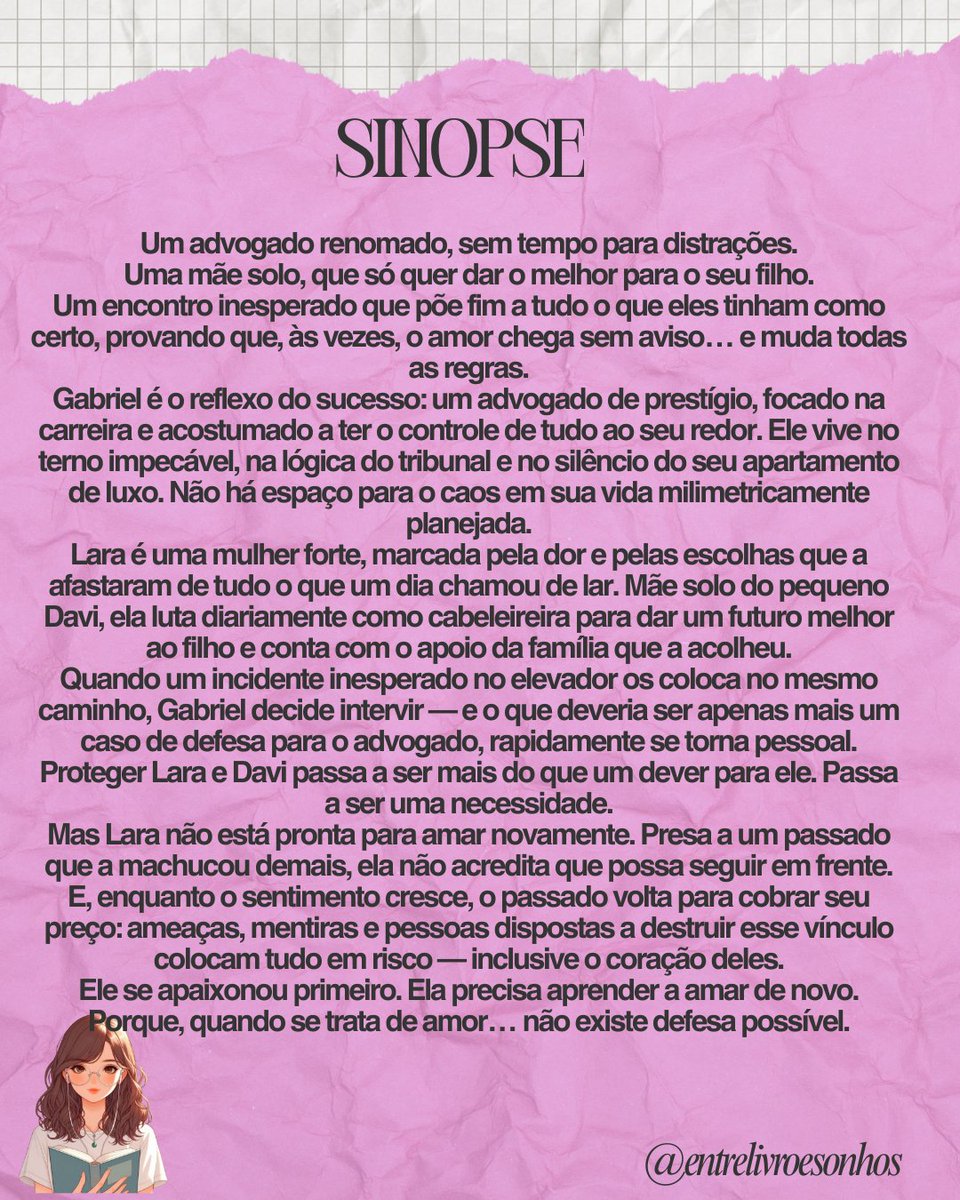 SonhosEntre's tweet image. Conhecendo Os Personagens 

A Lei Do Amor 
Um Filho Inesperado Para O Advogado 
@autoraalesilva 

Disponível na Amazon e Kindle Unlimited 

📌 Parceria

#alesilva #aleidoamor #bookstagram #ebook  #livros #book #ebook #kindle #amazon #bookings
