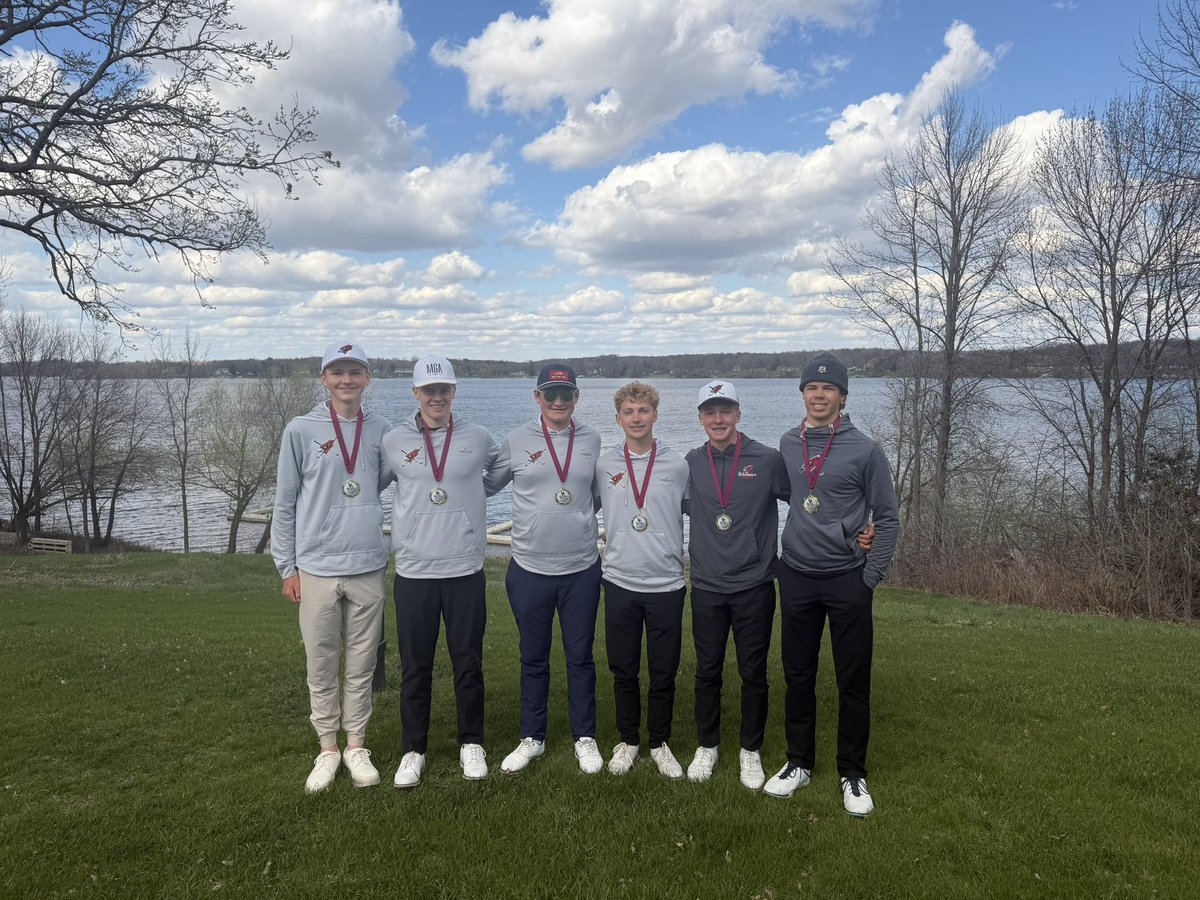 Willmargolf's tweet photo. Champs today at the Sauk Centre Invitational.  Came down to the last few holes and the boys held on and finished strong! @WCT_JBrown  @cardsathletics https://t.co/5x00eNIJBY