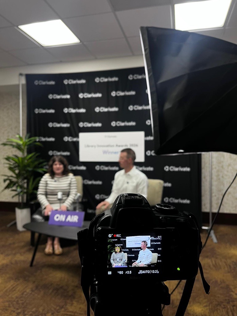 ExLibrisGroup's tweet image. We are pleased to introduce our on-site studio at ELUNA 2026! 🎥

If you are attending, we look forward to hearing your perspective and sharing these success stories with the wider community.

 #CommunityImpact #SuccessStories #CustomerStories