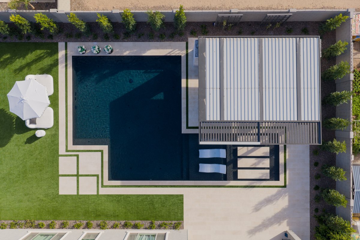 calpool's tweet photo. Saved you a seat 😎 

This Queen Creek oasis is proof that your backyard can feel like an at-home resort💦

The clean lines, modern materials &amp; landscaping all come together seamlessly in this outdoor space. 

Let's bring your backyard dreams to life!✨ 
https://t.co/OMzCBTDT1x https://t.co/jXlaJup5MY