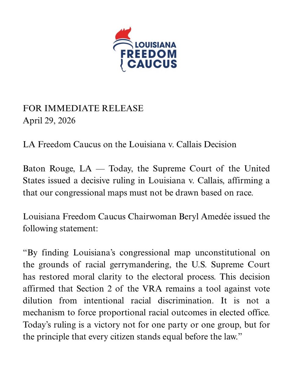 Louisiana Freedom Caucus tweet media