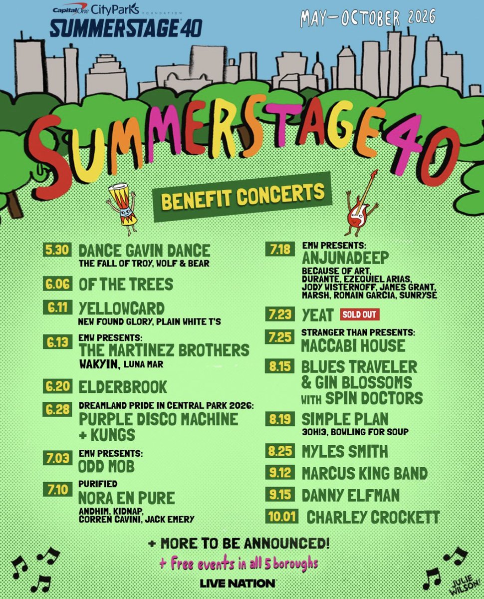 AndyHerrin's tweet image. Stoked for this one. Planning on jumping out of a helicopter Garth Brooks style and landing right on my drum seat. 
#CentralPark 
@ginblossoms