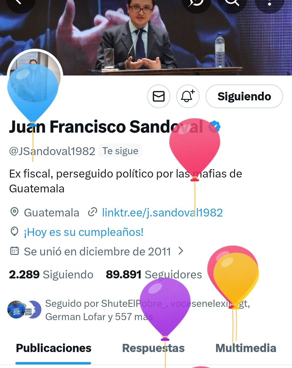 iridesarr25's tweet photo. EL ÚNICO Y VERDADERO FISCAL DEL PUEBLO HOY ESTÁ DE CUMPLEAÑOS! Muchas felicidades nuestro querido y admirado @JSandoval1982 que Dios bendiga su vida con mucha salud, paz, amor, prosperidad,  pero sobre todo con esa honestidad y honradez que lo caracterizan. Un fuerte abrazo 🤗🎉 https://t.co/5U5kYrfCf9