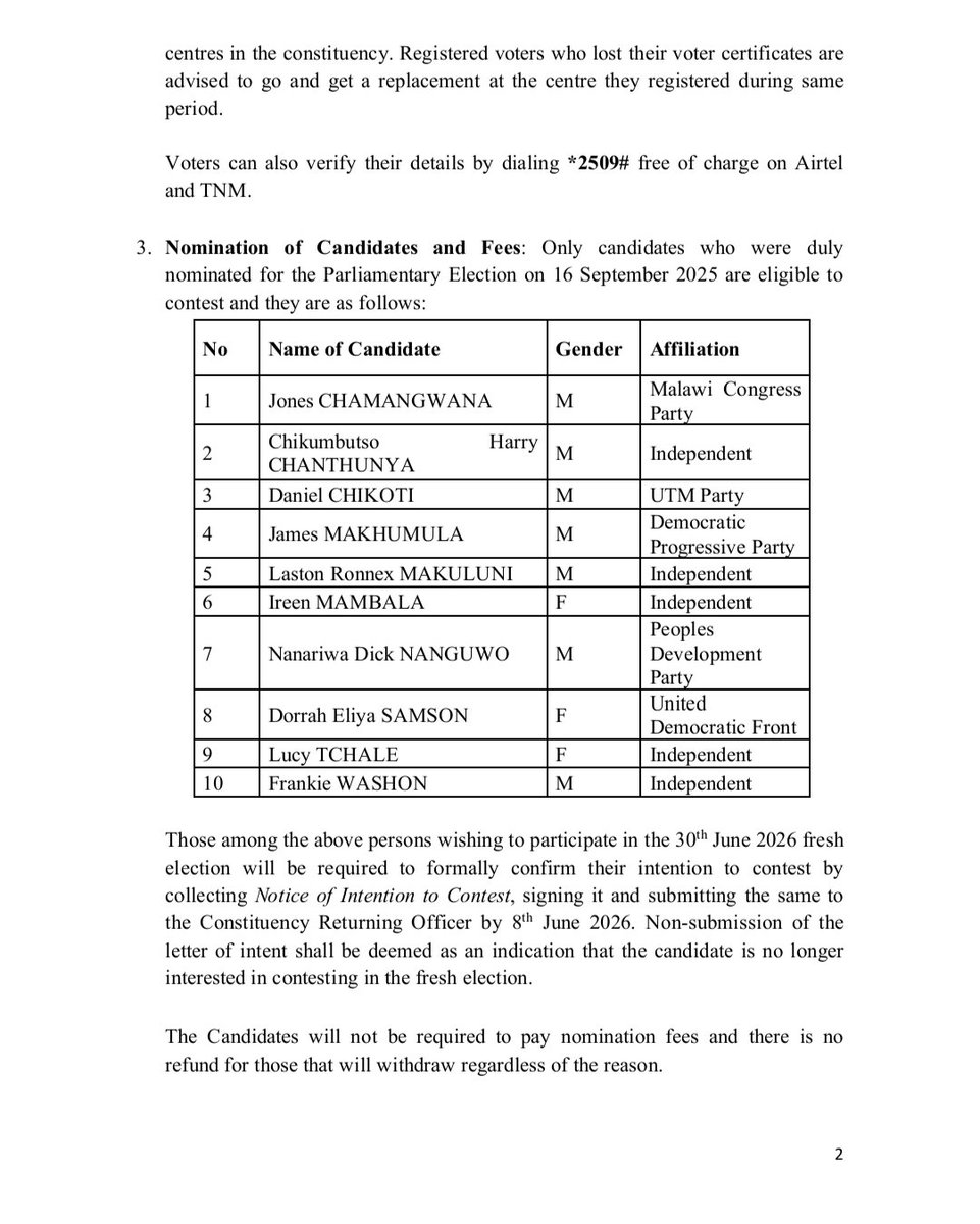 Malawi Electoral Commission tweet media