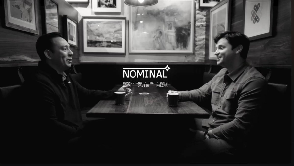 CameronLMcCord's tweet photo. Connecting the Dots ⟢

Check out two of my favorite people, @brycestrauss and @JavierMolinaSW, sharing perspective on the journey that led Javier to @Nominal_io.

Javier is a world class revenue leader and we are lucky to have him on the Nominal team - he was built for this moment: when an entire hardware industry collides with modern software and AI. A market being born overnight.

Watch more here: https://t.co/IKNSWfgWr8