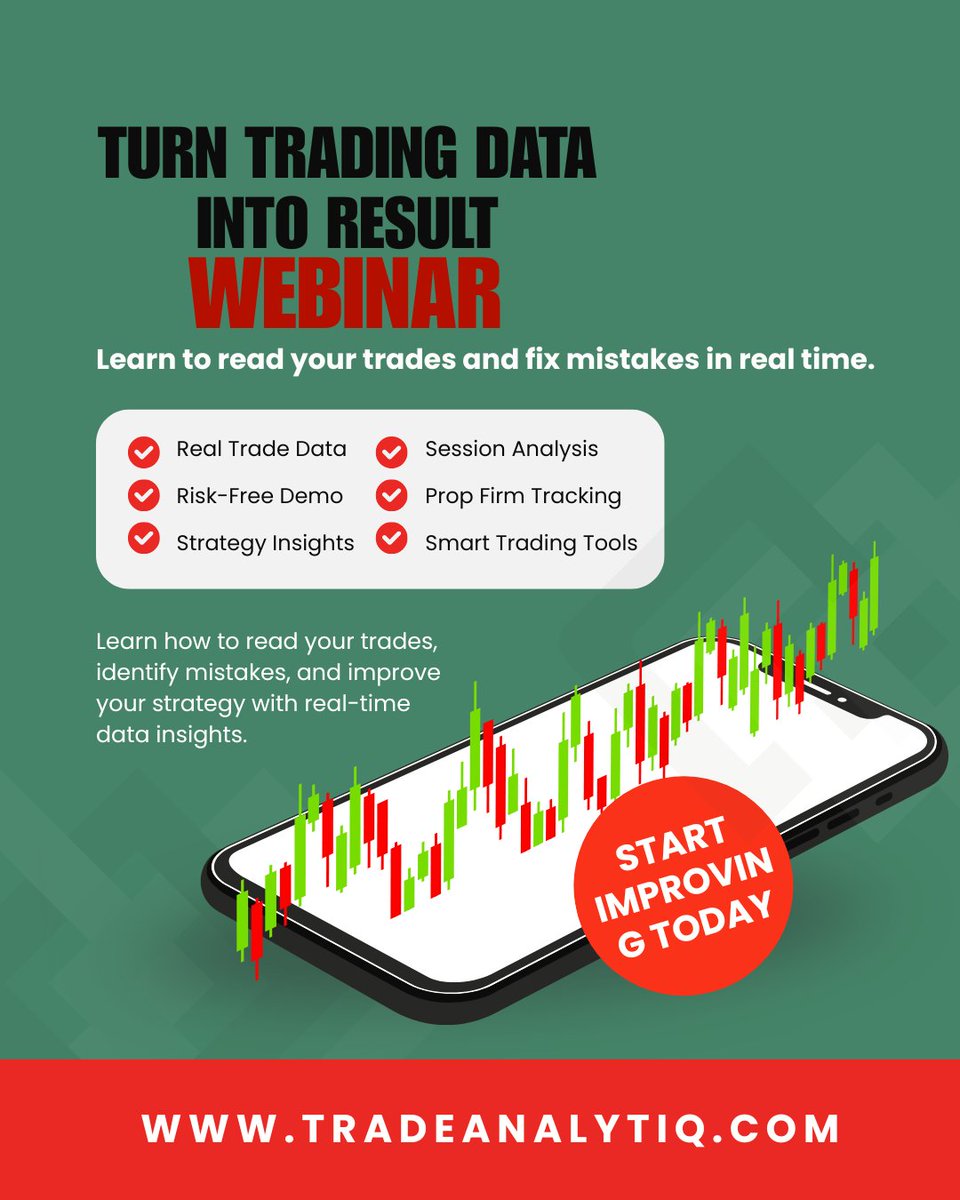 TradeAnalytiq's tweet image. Fix your trading mistakes before they cost you!

Learn to read your trades and improve with:
✔ Strategy insights
✔ Real market data
✔ Hands-on examples
✔ Risk control
Trade smarter, not harder. Register now

#DataDriven  #Prop #riskpost  #TradePlan  #Tradingsosimple