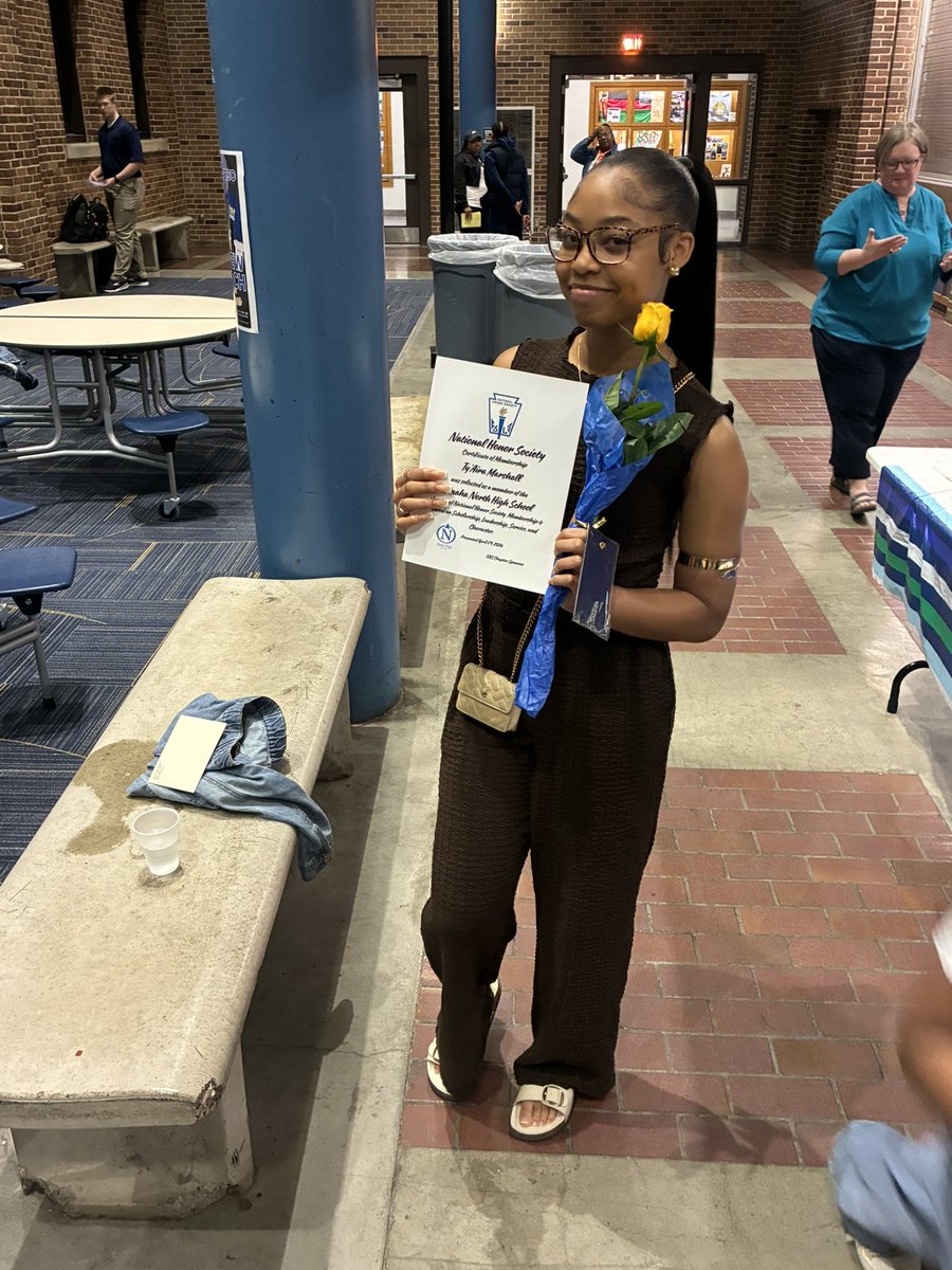 OPS_NorthHigh's tweet photo. Tonight we inducted the next group of @ops_northhigh students into the National Honor Society!  Congratulations, students, on this distinguished recognition! #place2be 💙💛💙💛 https://t.co/x0XEtxFQhS