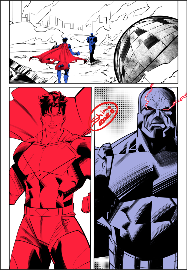 ShimoArt_'s tweet image. Superman VS Darkseid WIP
#superman