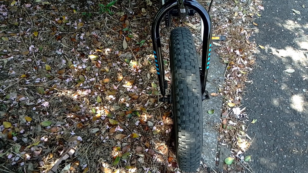 tamantamann's tweet photo. ファットバイクの80mmリムに20x2.2のタイヤを装着したら低扁平になった https://t.co/Ij9kW8Eme4