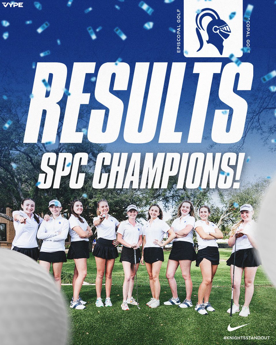 EHSHouston's tweet photo. Knights win! Varsity Girls Golf wins the SPC Championship in dramatic fashion! Way to go, Knights! #KnightsStandOut https://t.co/wr5LLyR4EU