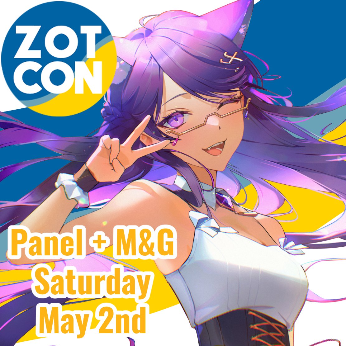 Civilfortissimo's tweet photo. ✨PANEL + MEET AND GREET✨
Civil's coming to you virtually at @zotcon ! 🌟
Presenting "The Wacky World of Vtubers" panel with my friend @firozera and meet and greet after! 
Come by and say hello!💜

🌏University of Irvine CA
🕐Panel 12:45 pm PDT / M&amp;G 2:30 pm PDT https://t.co/f7Gegrai0y