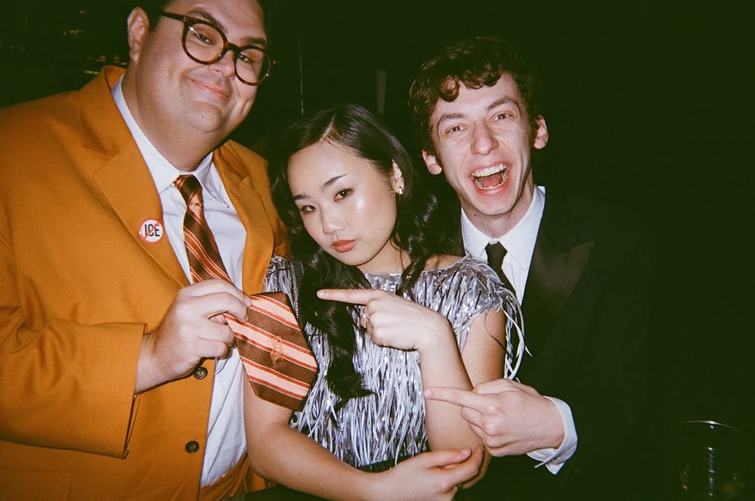 abfupdates's tweet photo. 📸 | Caleb Hearon, Helen J. Shen, and Andrew Barth Feldman at the premiere ot The Devil Wears Prada 2 https://t.co/xCYAbwpWmM