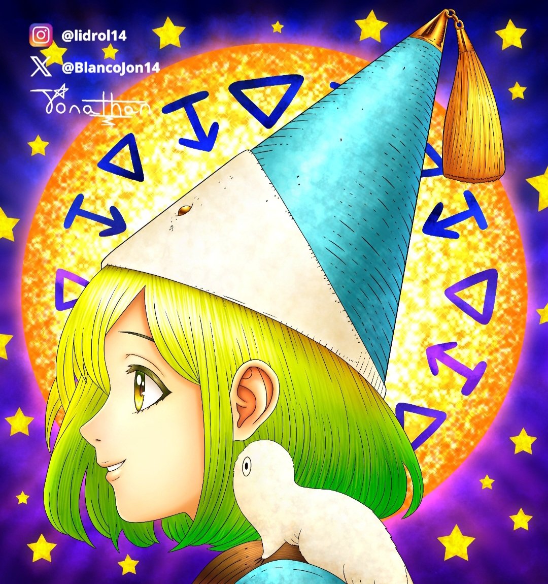 BlancoJon14's tweet image. Fanart especial de Coco y Brushbuddy de Witch Hat Atelier (WHA) para celebrar que mañana es el Día del Niño en México (30 de abril), espero les guste el resultado final, sigan soñando y divirtiéndose, adiós  🫶😊.
#wha #Coco #WitchHatAtelier #Δ帽子