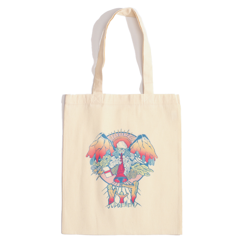 BIN__official's tweet image. 『JUDGEMENT』 T-Shirt &amp;amp; Tote bag

牧島輝さんが描いたイラストが載った特別なTシャツとトートバッグ、残りわずかのご用意です！

x.gd/DbywO

#牧島輝
#BINnakameguro 
#中目黒