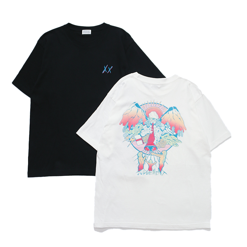 BIN__official's tweet image. 『JUDGEMENT』 T-Shirt &amp;amp; Tote bag

牧島輝さんが描いたイラストが載った特別なTシャツとトートバッグ、残りわずかのご用意です！

x.gd/DbywO

#牧島輝
#BINnakameguro 
#中目黒