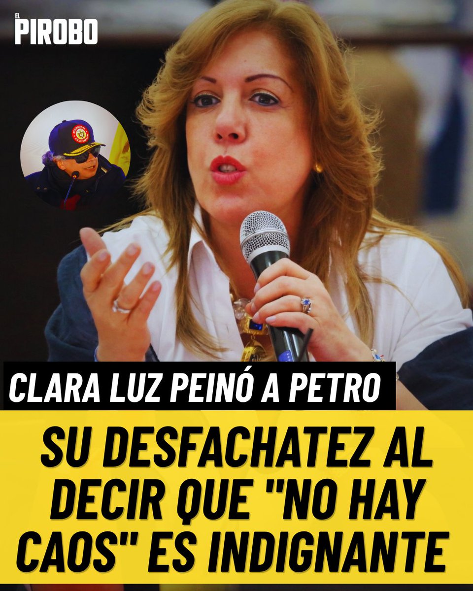 ElPirobo_TM's tweet image. 🇨🇴 #Cali | La Ex Gobernadora del Valle del Cauca, @ClaraLuzRoldan Clara Luz Roldán, criticó duramente a Gustavo #Petro por afirmar que "no hay caos en la seguridad" en el Valle y el Cauca

🗣️ "La desfachatez de Gustavo Petro, al decir que “no hay caos en la seguridad “ y