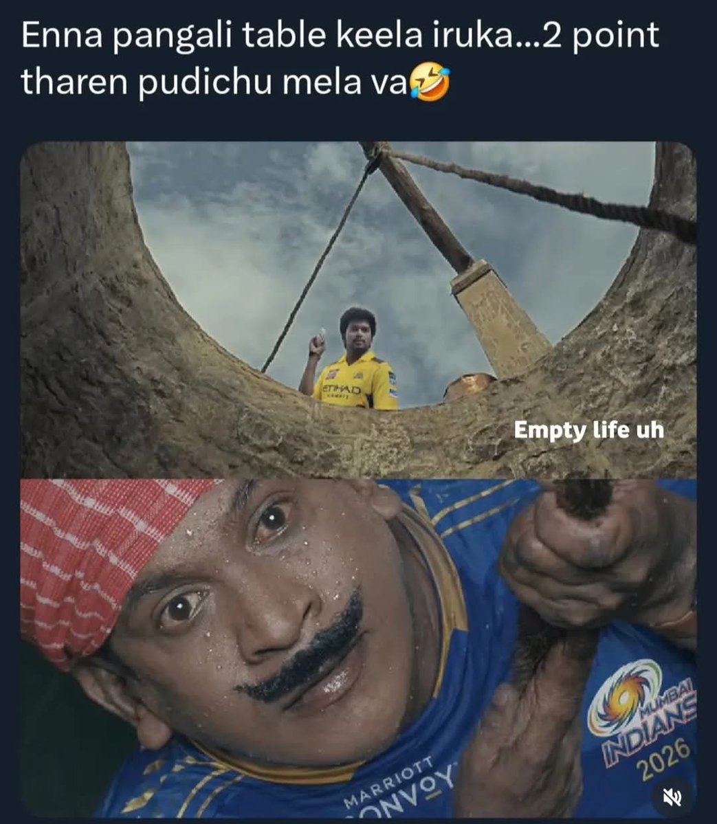 🤣🤣
#IPLMatch 
Renduku onnu salachadhu illai