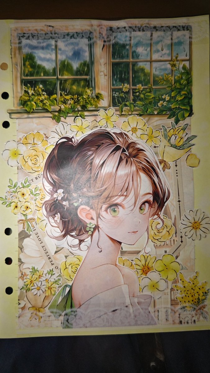 kumayu0516's tweet image. 黄色でまとめてみたの。
 #コラージュ好きな人と繋がりたい  #コラージュ  #journal