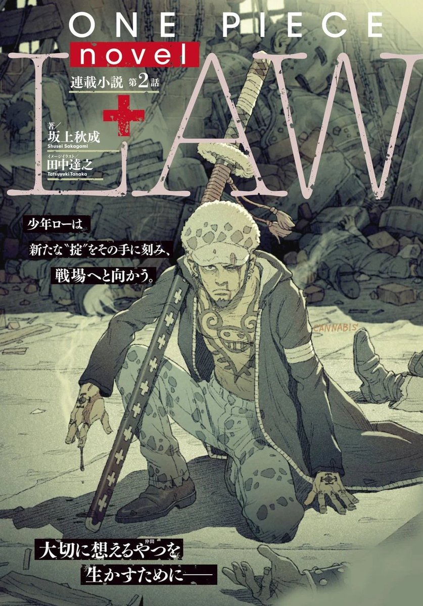 thato6191's tweet photo. One Piece novel Law Illustrations  

Ashley Wood  
Kim Jung Gi
Tatsuyuki Tanaka  

I've been in love with Ashley Wood's work for about 2 years now and to think the goats themselves Kim Jung Gi and Tanaka drew Illustrations for OP🤯 https://t.co/p2beZsjCV9