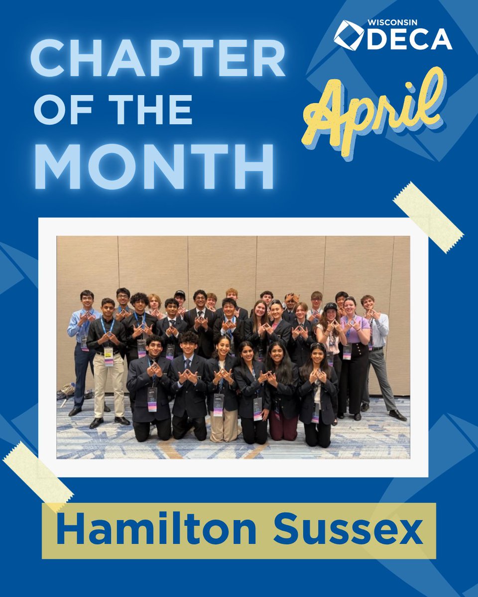 WI_DECA's tweet image. Congratulations to Wisconsin DECA’s April Chapter of the Month, Hamilton Sussex DECA! 

Hamilton Sussex DECA has been busy giving back to its community and colored over 900 coloring sheets for Color-a-Smile! 

#wideca #COTM #nextbigthing #communityservice
@DECAInc
@DECAHamilton