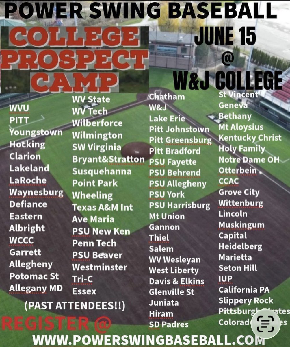 POWER SWING BASEBALL COLLEGE PROSPECT CAMP tweet media