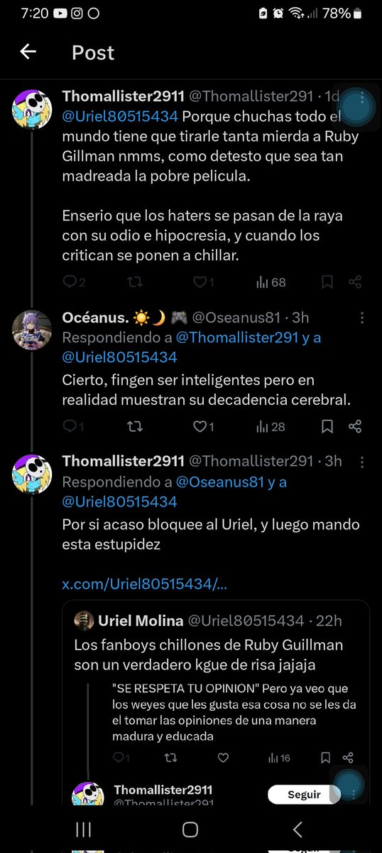 Los fanboys de Ruby Guillman son tan inmaduros 
Literalmente no pueden vivir sabiendo que hay quienes piensan diferente a ellos