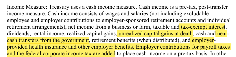 pdriessentax's tweet photo. Left, JCT (X-16R-21), for corp rate calcs "taxes paid" is cash, denom is financial book.  

Right, Treasury income classifier for individuals.  Includes (highlighted) non-taxable income items.  

So use of cash tax paid numerator with broad denominator is common (and useful). 2/2 https://t.co/fpTjT3xRy2