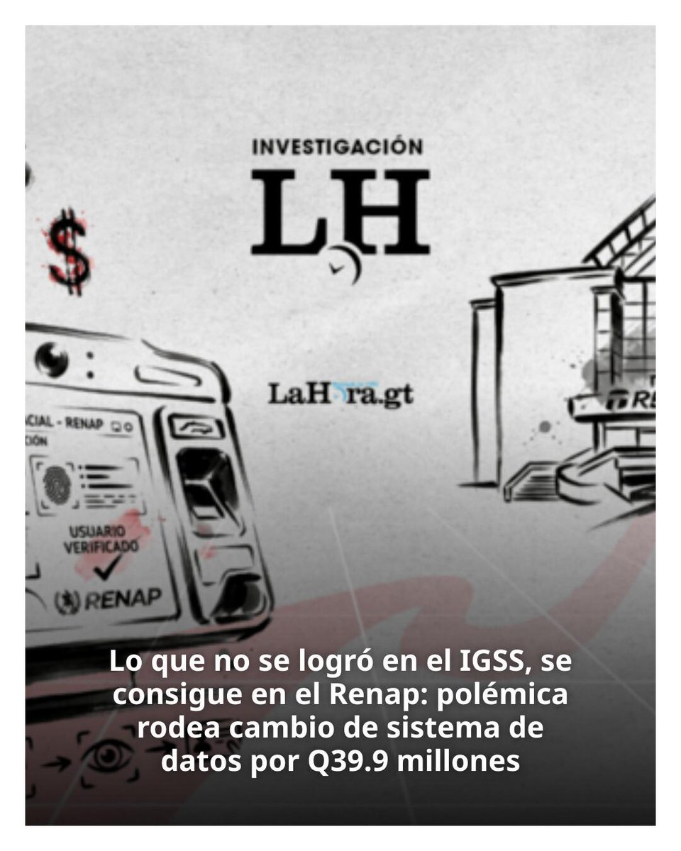 #LaHoraDeActualizarnos I La empresa que ganó la adjudicación en el Renap comparte la misma dirección que otra que intentó obtener un contrato en el IGSS el año pasado. Encuentra aquí más información 👇🏻