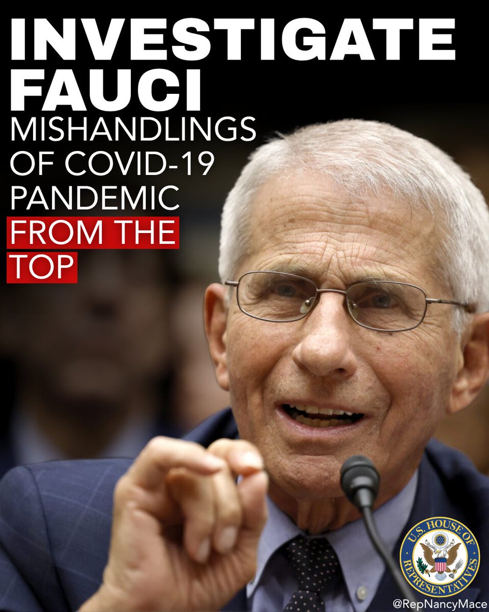 RepNancyMace's tweet image. We're calling on the Department of Justice to indict former National Institute of Allergy and Infectious Diseases (NIAID) Director Dr. Andrew Fauci for lying to Congress before the five-year statute of limitations expires on May 11.

Anthony Fauci looked Congress in the eye and