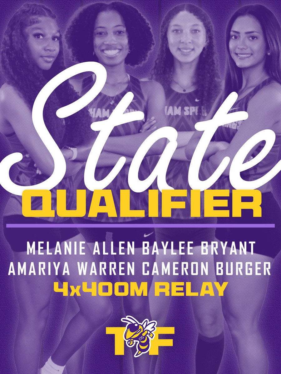 dsjacketstv's tweet photo. GOING TO STATE! 🏆

Melanie Allen, Amariya Warren, Baylee Bryant, and Cameron Burger advance to the LHSAA state meet in the Girls 4x400M relay! https://t.co/nlDdLGqia1