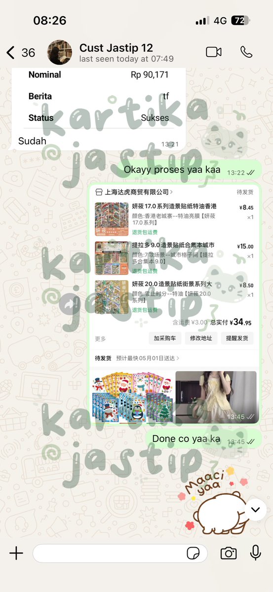 kartika jastip | OPEN CO WEB CH NO FEE NO TAX tweet media
