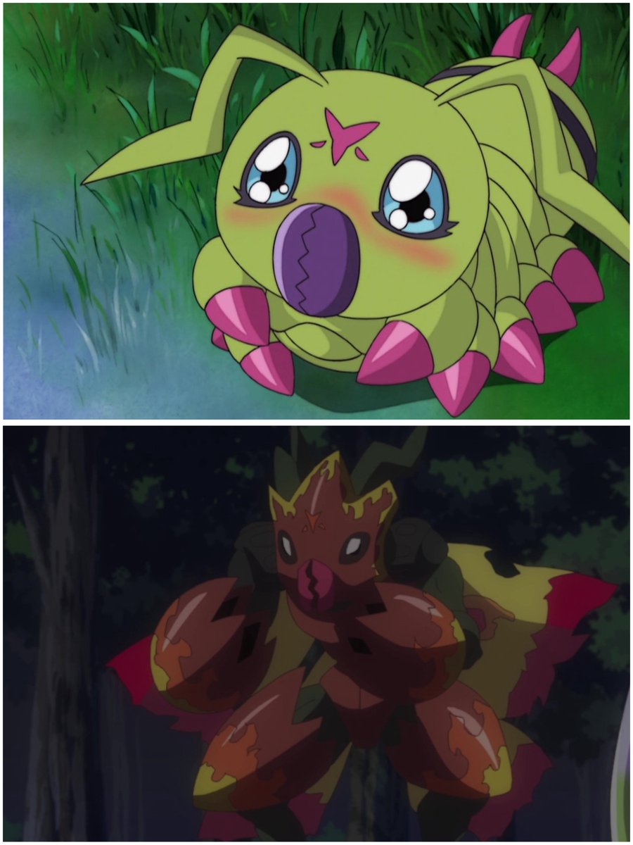 Nsect Digimon It’s not just Veemon who can use the Digimental of Courage- Wormmon can ...