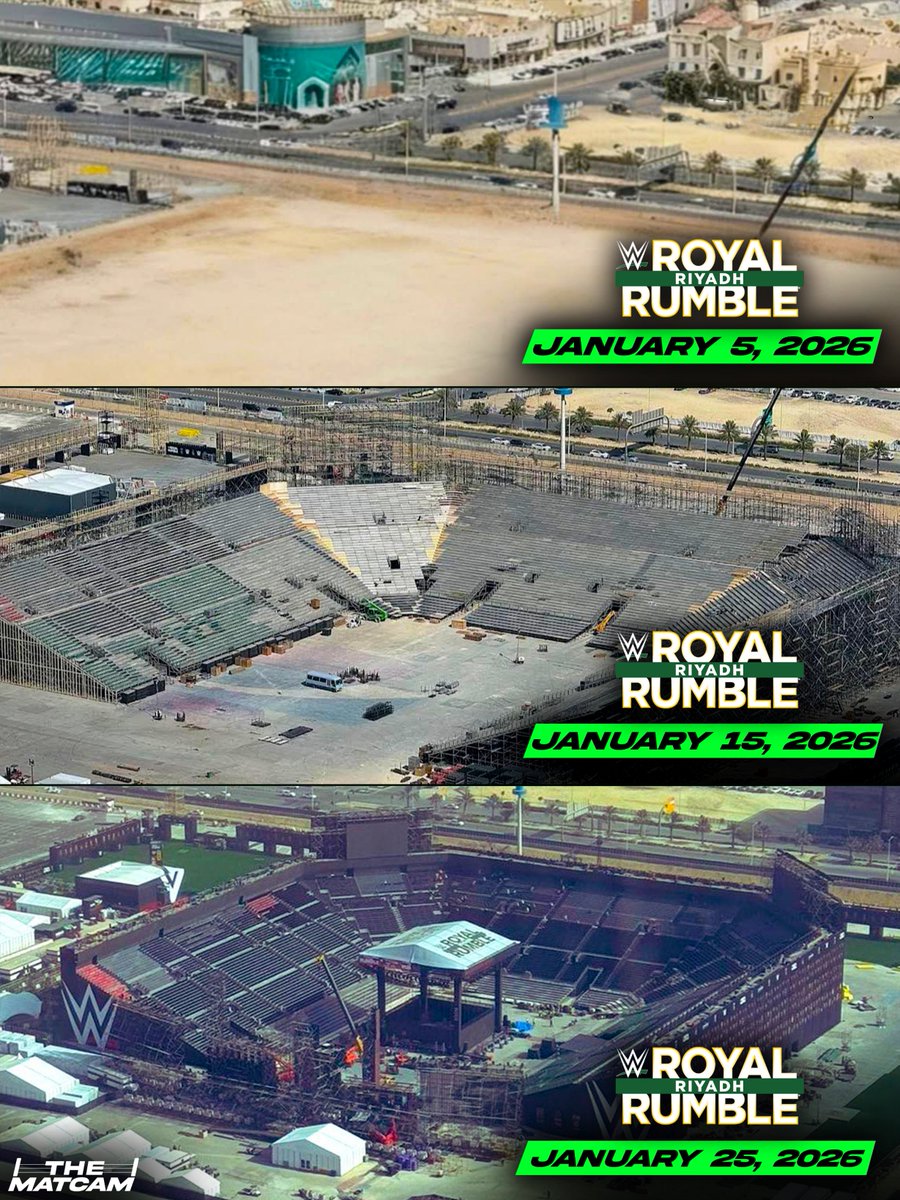 DarkDarkLIGHTTT's tweet image. They need to hire some of those Saudi Arabia construction workers 

They built the 2026 #RoyalRumble STADIUM in what, 3 WEEKS!