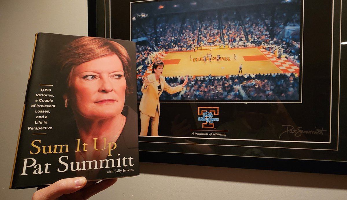 mmcornelius's tweet photo. The 15 incoming @LadyVol_Hoops players all are going to receive this book, according to Kim Caldwell at the Big Orange Caravan in Nashville.  "We're going to send them the "Sum It Up" book and have them read it, just so they know what they are playing for."  #patsummitt https://t.co/zp17bJwdCf